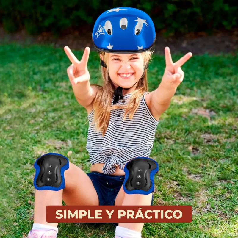 Mebix Trd Kit Protección De Patín Con Casco Para Niño