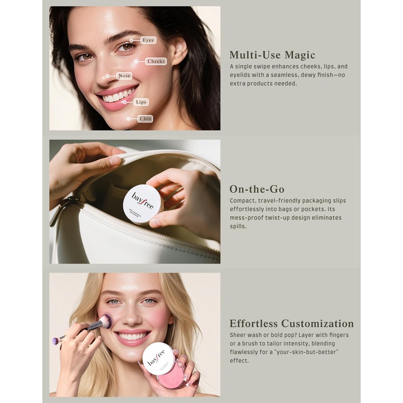bayfree Multi Glow Balm Blush for Cheeks Blush Face Dewy