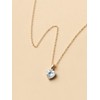 Daisy Philip Crystal Heart Necklace - Gold Plated with Crystal