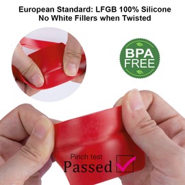 Webake Webake Pie Crust Protector Shield Adjustable Pie Crust Shield Fits 11.5-9 Inch Pie Pan, European Food Grade Silicone Pinch Test Passed, for Baking Party Pie Tart, Pack of 2, Red and Grey