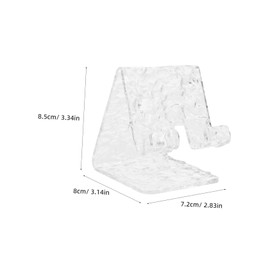 CHILDWEET Transparent Acrylic Phone Display Stand with Ergonomic Incline Stable Desktop Cell Phone Holder and Album Frame Rack for Office Bedroom and Nightstand Use