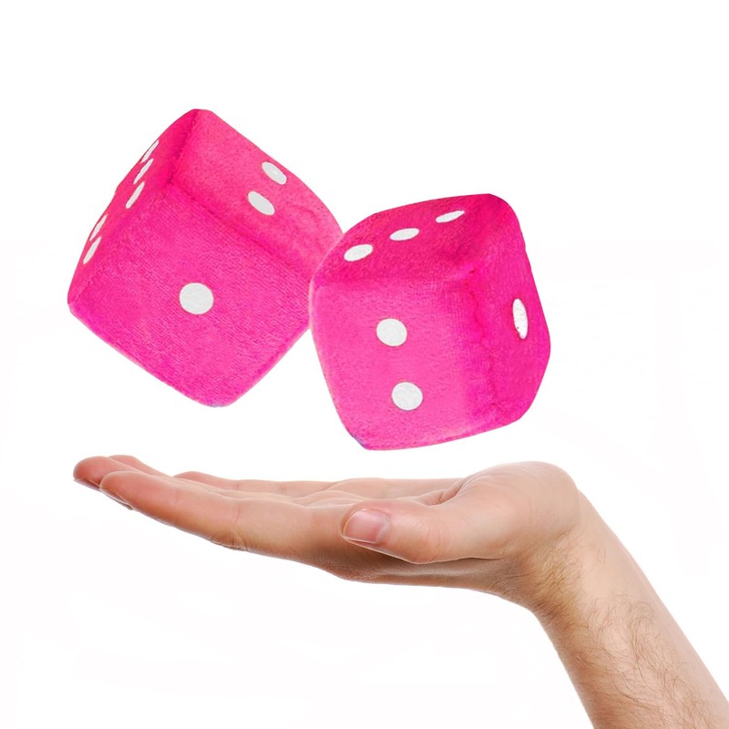 Zone Tech Light Pink Hanging Dice- A Pair