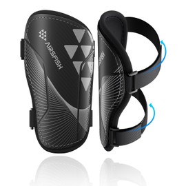 AirsFish Children's Football Certified Shin Pads, Lightweight, Durable, Non-Slip Shin Pads with Adjustable Straps, High-Strength Shin Pads, Football, for Boys and Girls