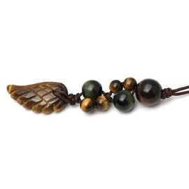 [Happiness Stone] Smartphone Strap, Tiger Eye, Hawkeye, Red Tiger Eye, Tiger Eye Stone, Feather Strap, Natural Stone, Tiger's Eye, Falcon Eye, Money Luck, Amulet, Stone, Created Diamond Quartz, Tiger
