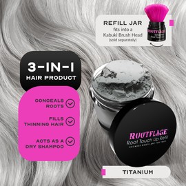 Rootflage Temporary Root Touch Up Refill (TITANIUM)