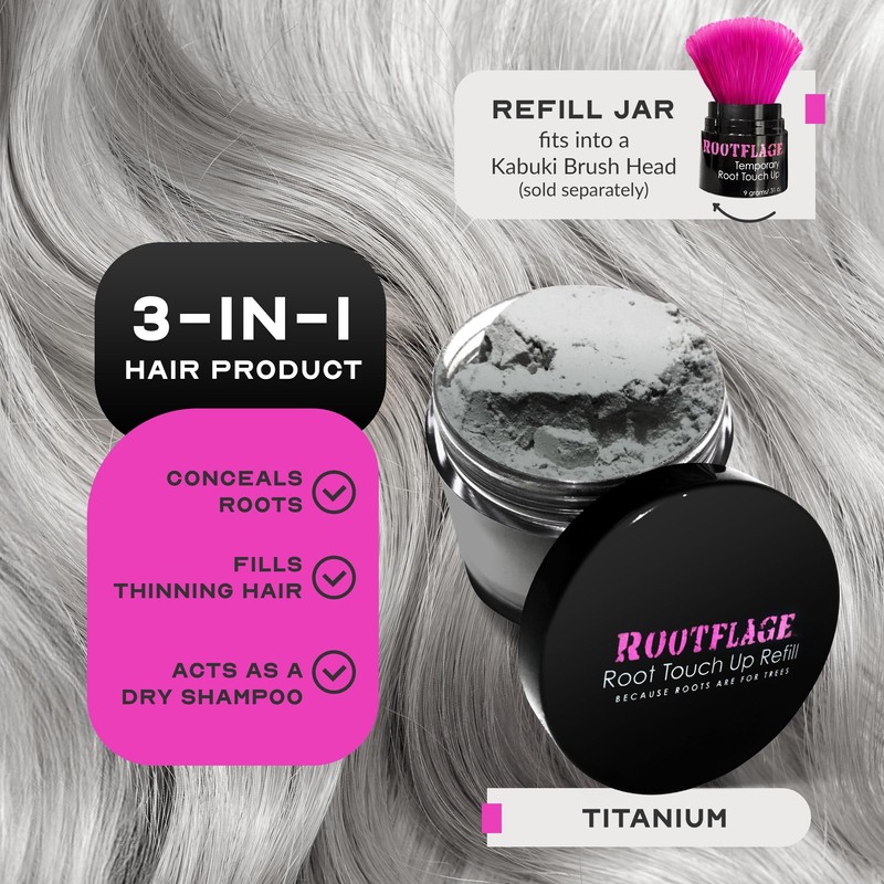 Rootflage Temporary Root Touch Up Refill (TITANIUM)