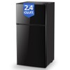 DEMULLER 2.4 CU.FT Capacity Black Refrigerator with Freezer Double Door