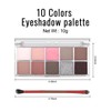 Erinde 10 Colors Eyeshadow Palette Makeup - Matte Shimmer Glitter