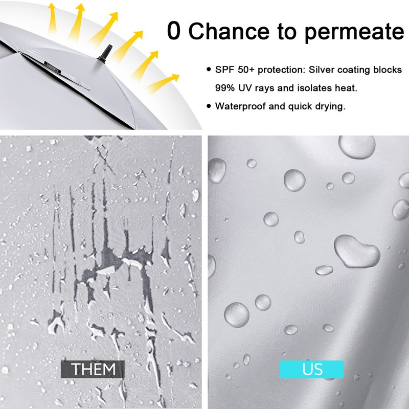 G4Free 62 Inch UV Protection Golf Umbrella Extra Large Windproof