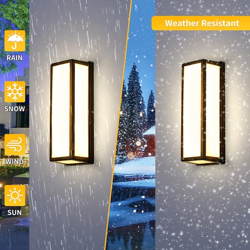 LANFU LED Aluminum Wall Sconce Waterproof Outdoor Wall Light,Modern Porch