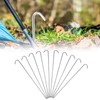 QWORK Metal Tent Stakes, 120 Pack 9-Inch Heavy Duty Camping