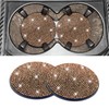 Bling Car Cup Holder Coasters, 2Pack Rhinstone Crystal Car Coaster