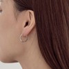 Basic one touch silver earrings (19mm) OTE124703N stone color /