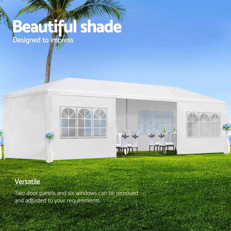 10X20 FT Outdoor Party Tent Gazebo with 6 Removable Sidewalls