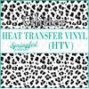 White & Black Leopard Spots Pattern #3 Glitter HTV 12x18