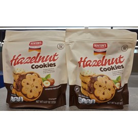 Bentons European Hazelnut Cookies 6.07oz 172g (Two Bags)