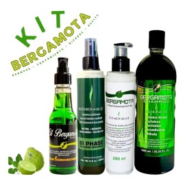 Kit Bergamota: Shampoo, Tratamiento, Aceite, Acondicionador