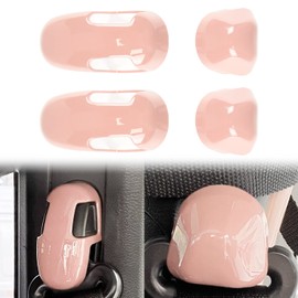 Kujunpao Interior B Pillar Seat Safety Belt Trim Fit for Jeep Wrangler JL 2018-2021 ABS 4pcs (Pink)