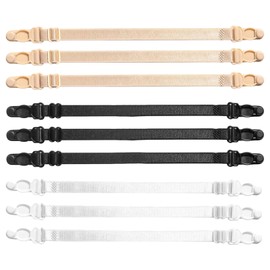 Nzexlyva 9 Pcs Bra Strap Holders for Slipping, Adjustable Racerback Clips to Stop Slipping Shoulder Straps, Comfortable Elastic Bra Strap Clips for Convertible & Regular Bras Conceals Straps