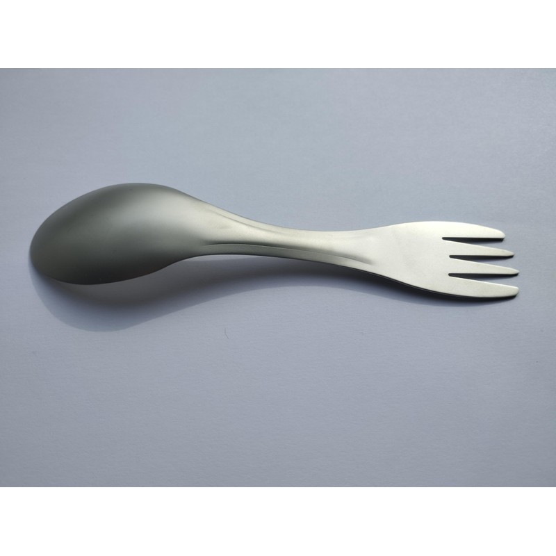 Spork Silver Titanium Outdoor Spork Cutlery Fork Spoon with Nylon