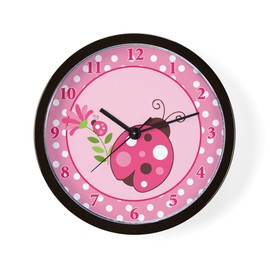 CafePress Ladybug Garden Baby Nursery 10" Wall Clock for Livingroom, Kitchen, or Office