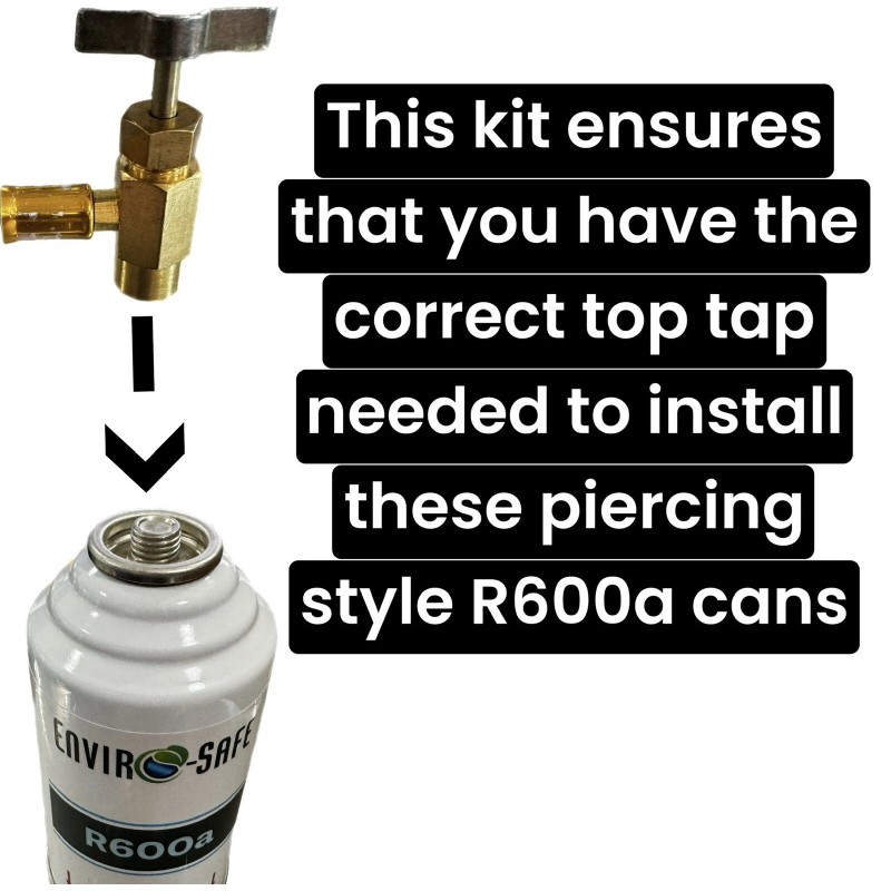 Enviro-Safe R600a, R600 Refrigerant Charging Kit w/ R600 Charging Gauge
