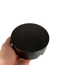 125 x 50 mm Rubber Pad with V-Groove and Waffle Surface for Jack and Lifting Platforms