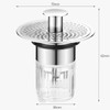 Universal Bathroom Sink Plug, Pop-up Bathroom Sink Strainer, Anti-Clogging Sieve