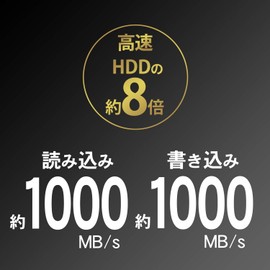 IO Data SSPF-USC1T USB 3.2 Gen 2 Compatible High Speed Portable SSD 1TB Japanese Manufacturer