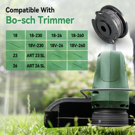 YWNYT Strimmer Spool Replacement for Bosch ART 23 SL 26 SL EasyGrassCut 18, 23, 26, 18-230, 18-260, 4.9m x 1.65mm F016800569/F016800385 Strimmer Spools (4 Spools)
