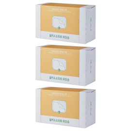 The Face Shop Daily Beauty Tools Silky & Soft Cotton Pads, 80 Sheets, 3 Pieces / 더페이스샵 데일리뷰티툴즈 실키 앤 소프트 화장솜, 80매입, 3개