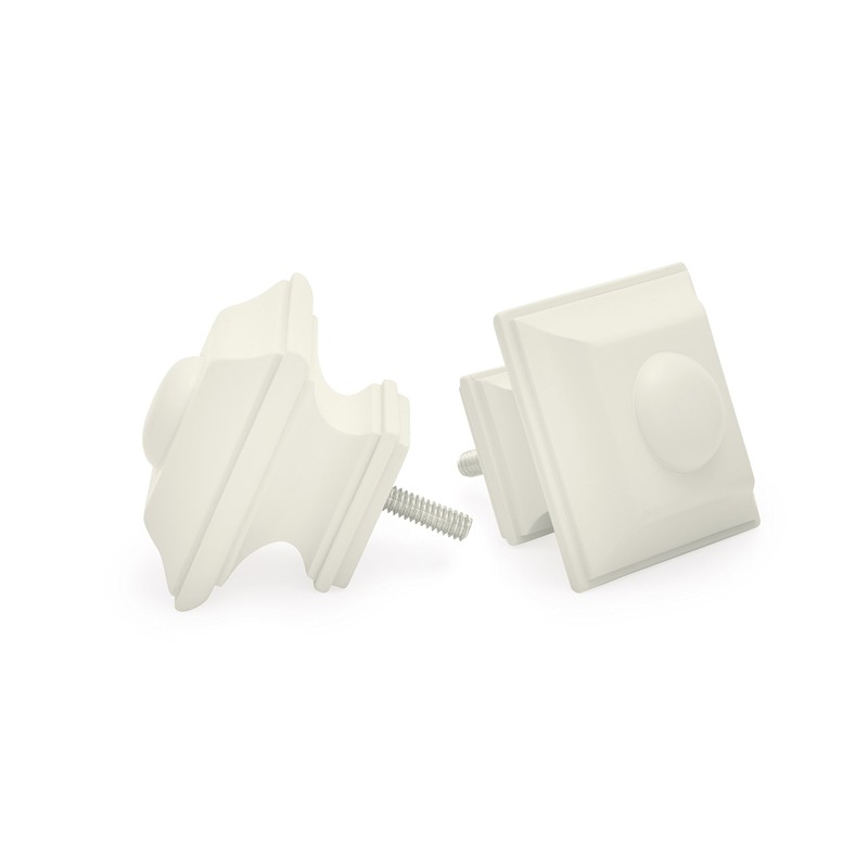 Ivilon Drapery Window Curtain Rod Set - Square Design 1