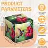 French Hummingbird Flower 2 Pcs Tissue Box Cover Square Leather