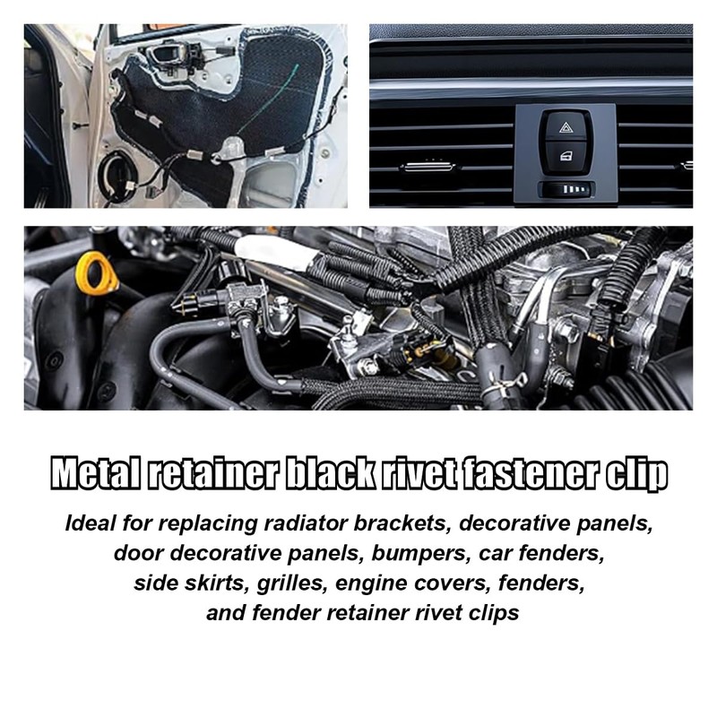 20PCS Car Metal Retainer Clips, Front Console Dashboard Metal Retainer,