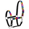 Start RainbowCloth Lined Headcollar for Horses, Adjustable Headcollar in Rainbow
