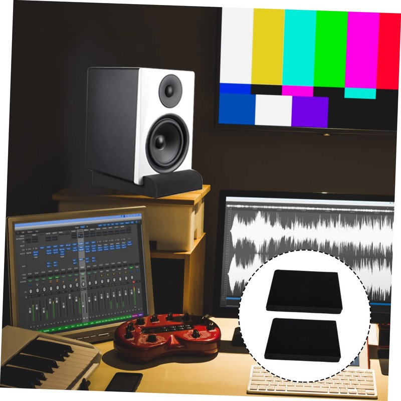 Kisangel 2Pcs Voice Box Soundproof Cushion Pads Acoustic Isolation Sponge