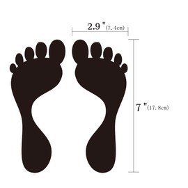 CAOCAOOO Black Footprints Stickers for Floor Foot Decals Wall Stickers Party Decor(12 Pairs)