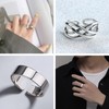 Men’s Rings, Set of 8 Rings, Fashion Rings, Silver, Alloy,