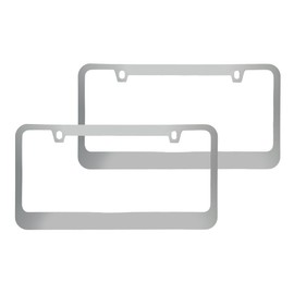 BDK Heavy Duty Rust-Proof Stainless Steel Chrome License Plate Frame - American Bald Eagle, Universal Fit for Car, Truck, SUV, Front & Rear (2 Pack)