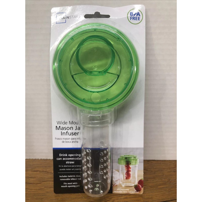 MAINSTAYS Wide Mouth Mason Jar Infuser - Drink Opening and