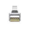 Platinum Connect Cat6 passthrough rj45 connectors, 100 PCS Jar, Gold