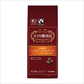 Ogawa Coffee Organic Coffee Fair Trade Mocha Blend Beans, 4.9 oz (140 g) x 3 Packs