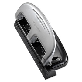 Paperpro-Bostitch 2220 inPRESS 3-Hole Punch, 20-Sheet Capacity, Black/Silver