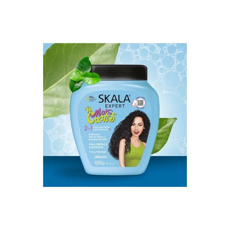Crema Para Peinar Rizos Cabello Rizado Skala Mais Cachos 1lt