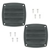 LEQMG Nylon Louvered Thru Vent,Plastic Black Flush Marine Boat Vent,Free