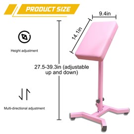 Ruicoo Tattoo Arm Rest Pro - Heavy-Duty 4-Corner Base w/ 360° Adjustable Height (27"-39") & Artist-Grade Comfort Pad | Folds Flat for Studio Portability | Built for Tattoo Pros