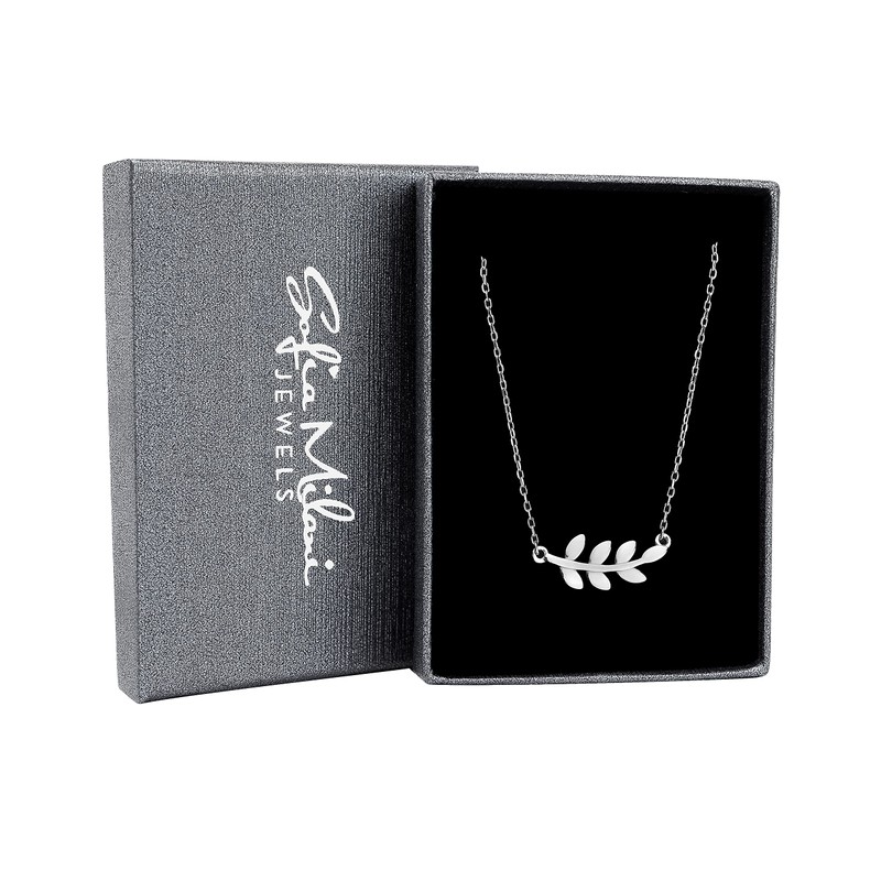 Sofia Milani - Women's Necklace 925 Silver - Leaf Pendant