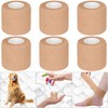 Twavang 6 Pack 2 Inches Self Adhesive Bandage Wrap Breathable