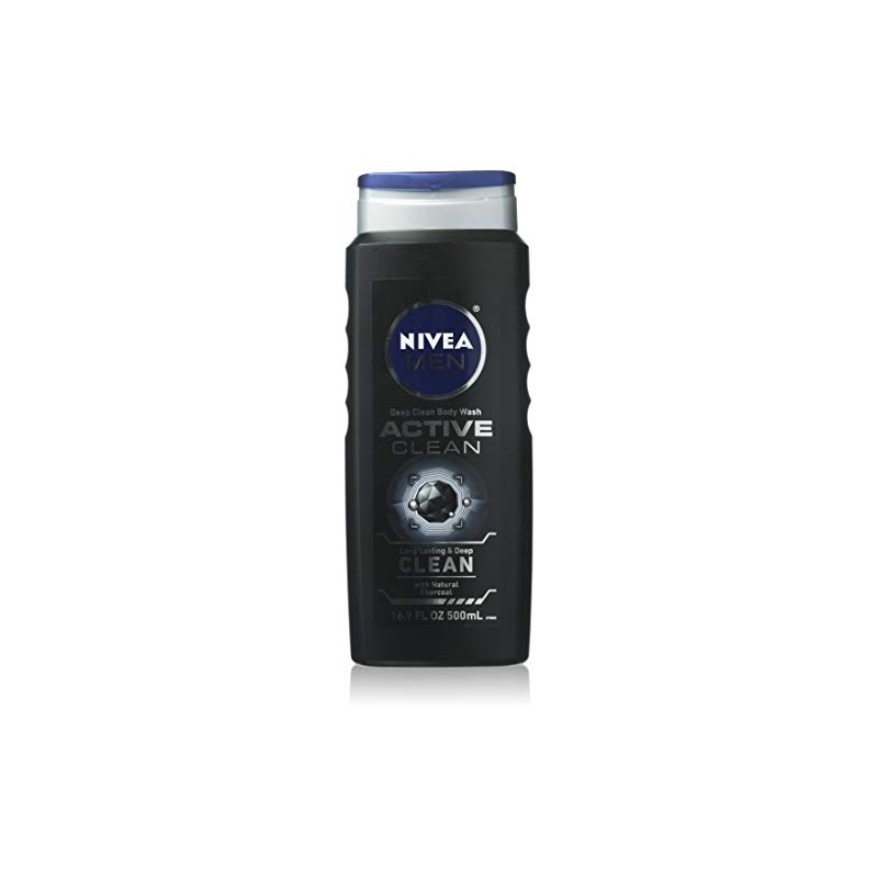 NIVEA FOR MEN Body Wash Active Clean 16.9 oz (Pack