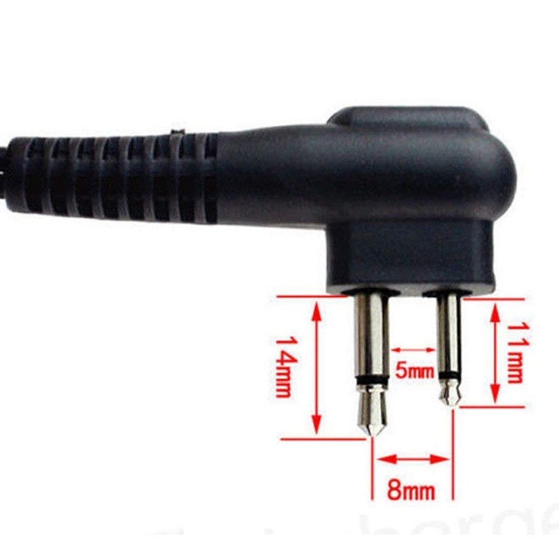 Qiuyan 2 Pin SIA Covert Security Earpiece Headset PTT for